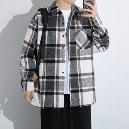 Herren Flanelljacke Karomuster Warm Modern - BerlinGlamour