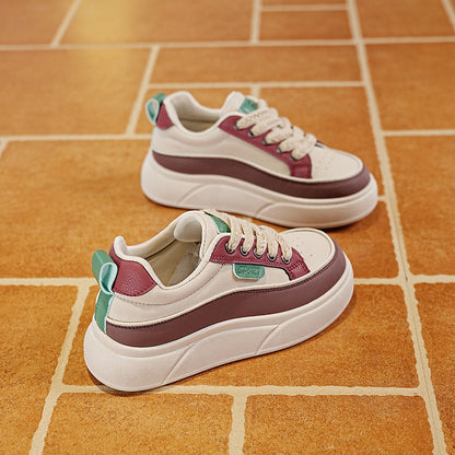 Damen Plateausneaker Hoch Modisch Bequem