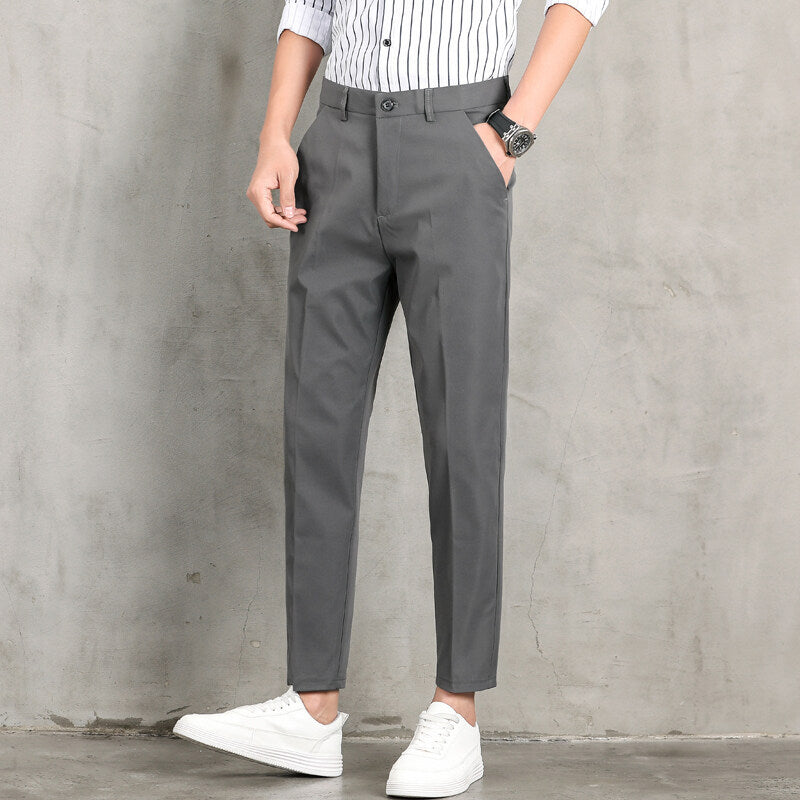 Herren Chino Hose Slim Fit mit Seitentaschen Modern