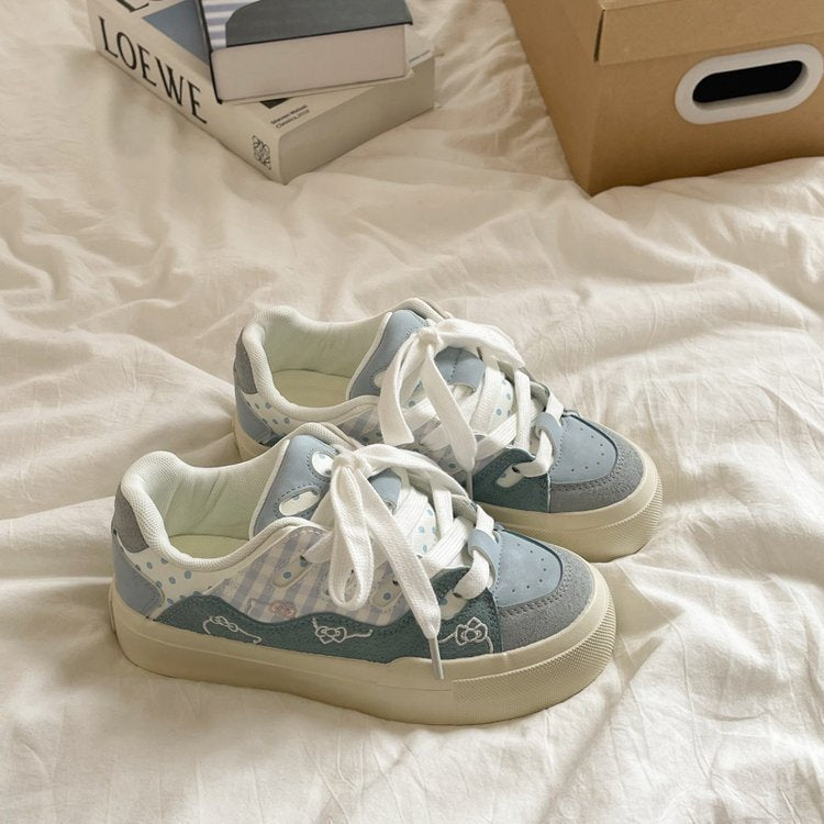 Damen Sneaker Bequem Atmungsaktiv Floral