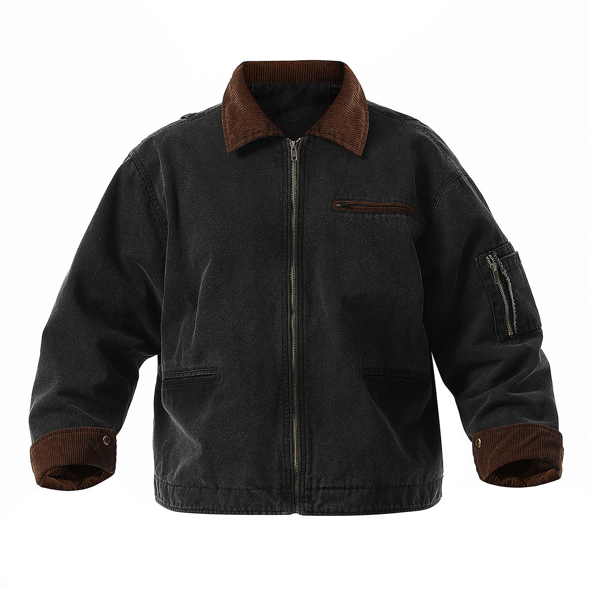 Herren Übergangsjacke Urban Style Stehkragen Taschen - BerlinGlamour