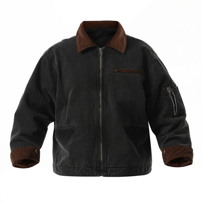 Herren Übergangsjacke Urban Style Stehkragen Taschen - BerlinGlamour