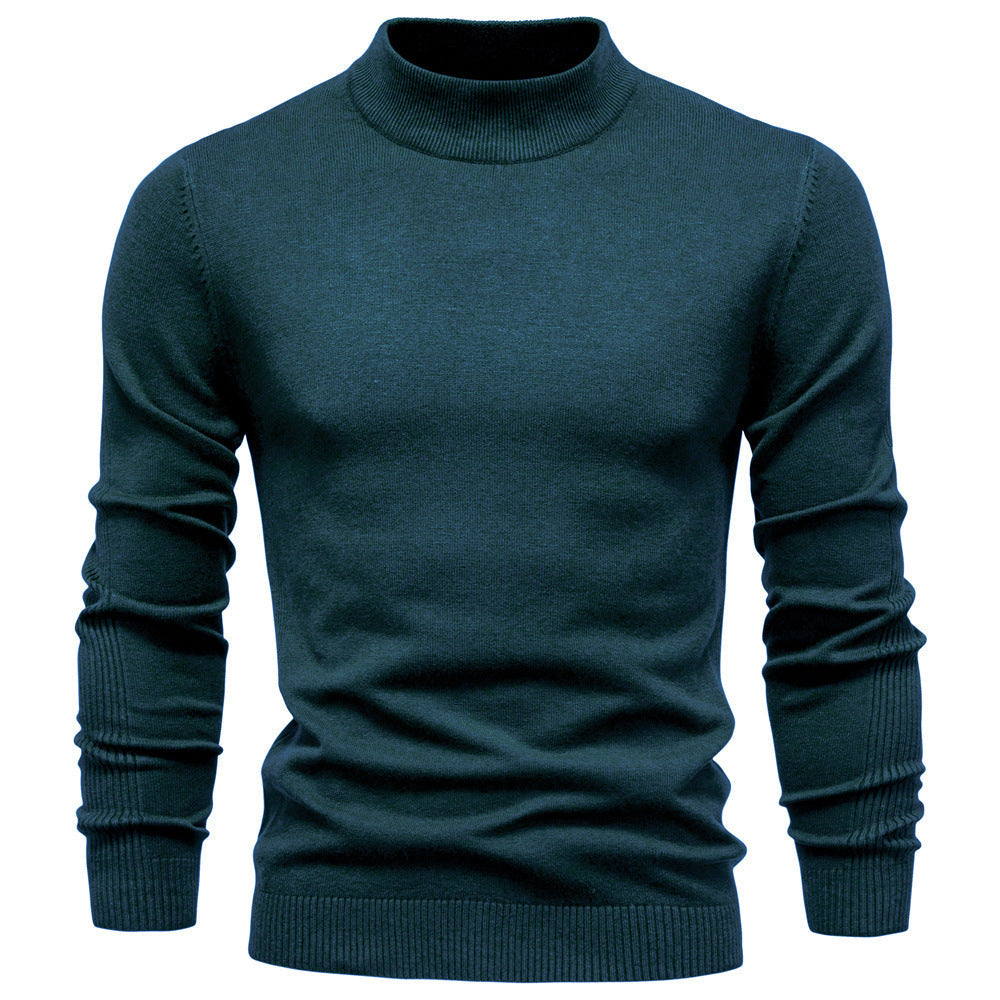 Herren Rollkragenpullover Weich Strick Material Rippstruktur