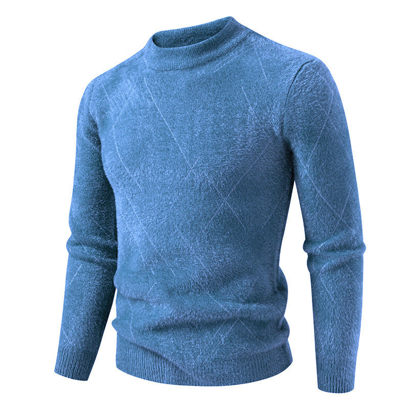 Herren Rollkragenpullover Fein Strukturiert Eleganter Look