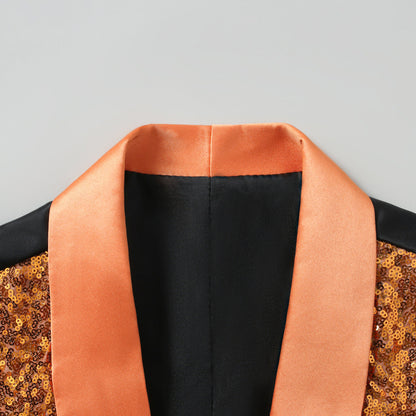 Herren Paillettenweste Glitzernd Schwarz Berlin