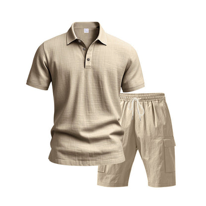 Herren Sportset atmungsaktiv Komfortschnitt Polo Shorts