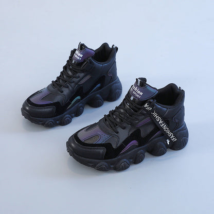 Damen Sneaker Sportlich Metallic Schuhe Bequem Laufsohle