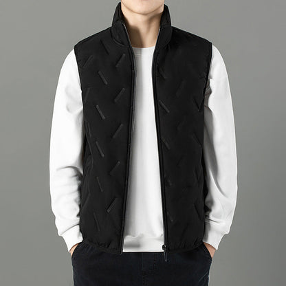 Herren Weste Steppweste Hochkragen Elastisch Modern