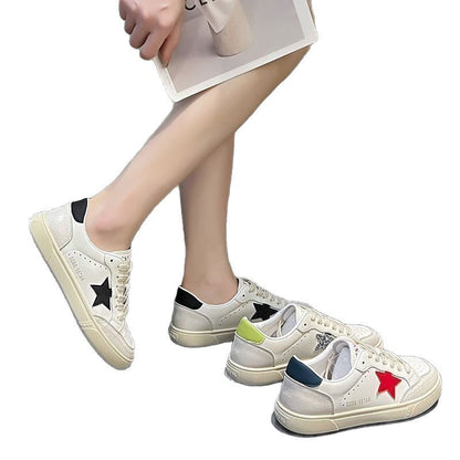 Damen Sneaker mit Sternen Applikationen und atmungsaktiver Sohle