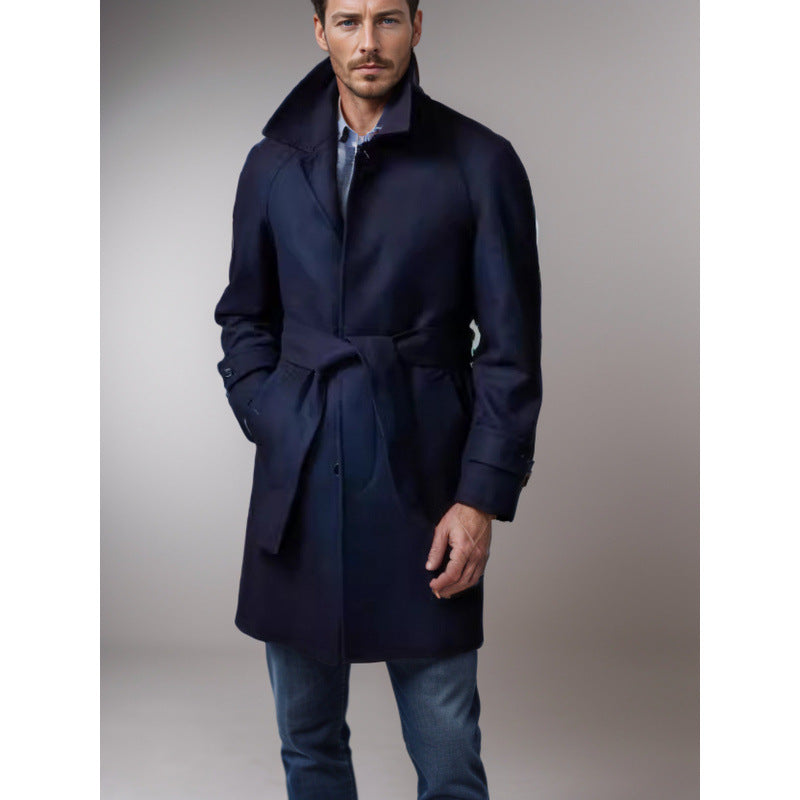 Herren Trenchcoat Eleganter Klassiker Wasserabweisend