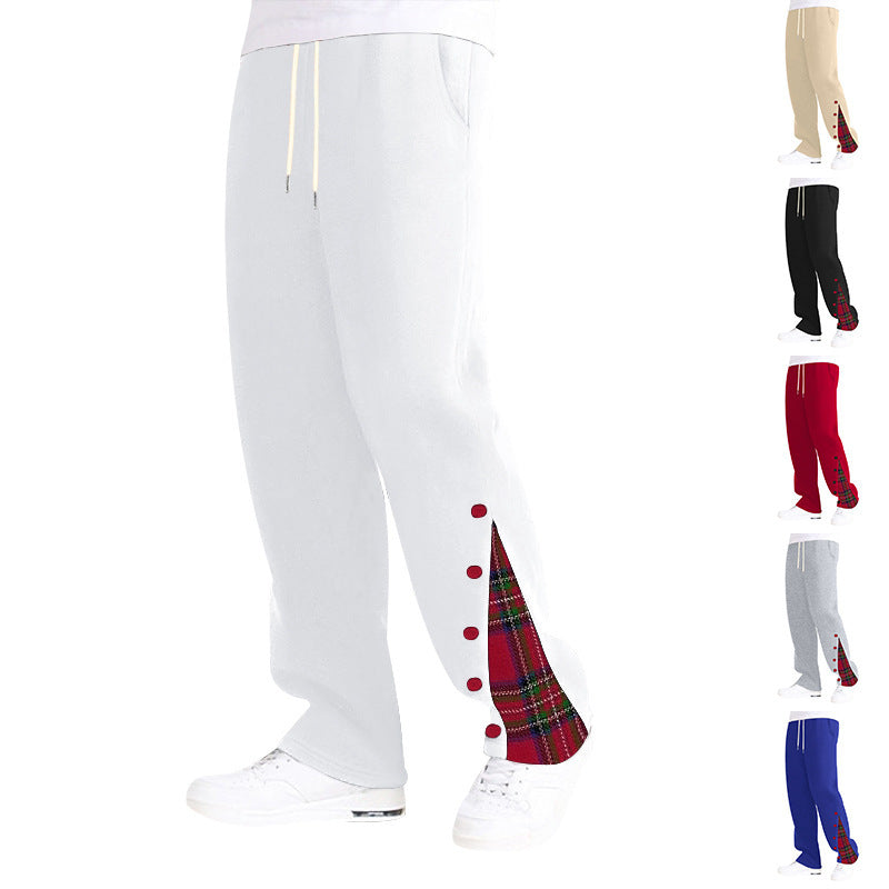 Herren Freizeithose Karomuster Elastisch Mit Kordelzug - BerlinGlamour