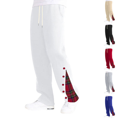 Herren Freizeithose Karomuster Elastisch Mit Kordelzug - BerlinGlamour