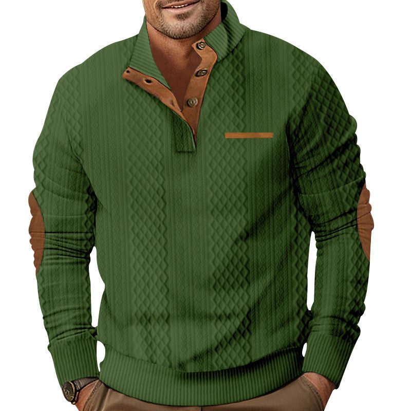 Herren Strickpullover Modern mit Kontrastdetails und Struktur