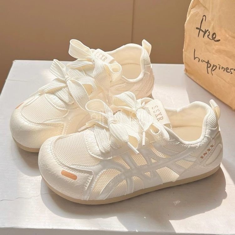 Damen Sneaker atmungsaktiv mit Schleifen Optik Mode
