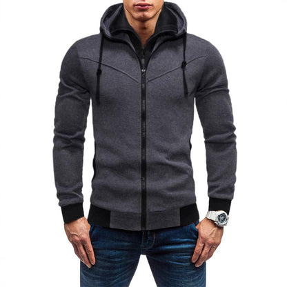 Herren Sportpullover Kapuzenpulli Hochwertig Reißverschluss - BerlinGlamour
