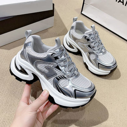 Damen Sneaker atmungsaktiv Mesh Sportschuhe Komfort