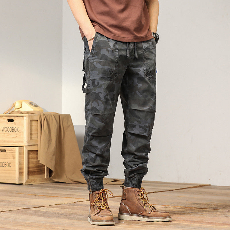 Herren Cargohose Camouflage Elastisch Mit Vielen Taschen