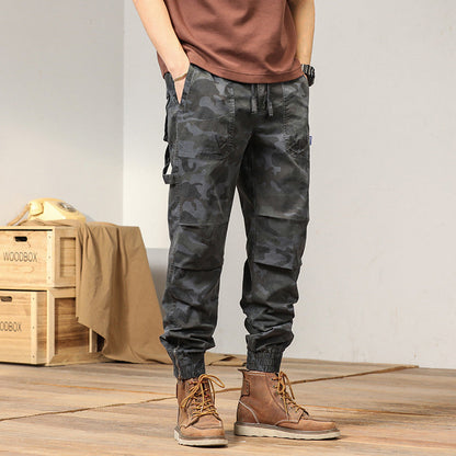 Herren Cargohose Camouflage Elastisch Mit Vielen Taschen