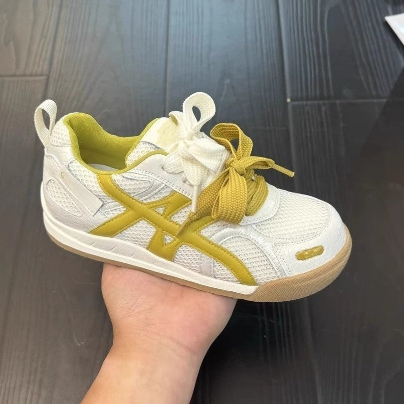 Damen Sneaker Sport Mesh Atmungsaktiv Schnell Schnüren