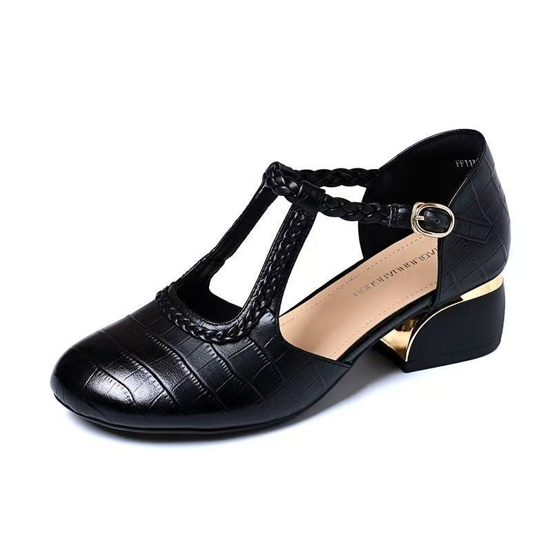 Damen Pumps mit geflochtenem Detail und hohem Absatz Elegant