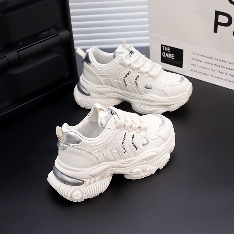 Damen Sneaker Chunky Atmungsaktiv Komfort Laufsohle