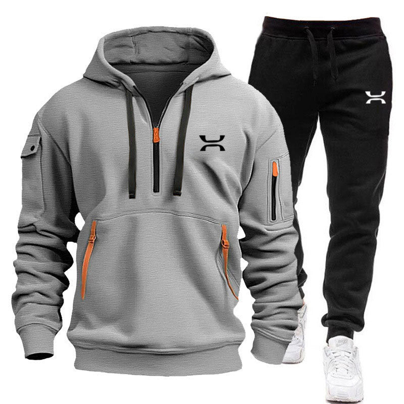 Herren Sportanzug Jogging Set mit Taschen Modern Sportlich