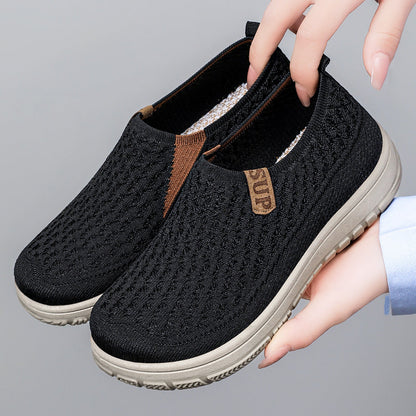 Damen Laufschuhe Atmungsaktiv Slip-On Leicht