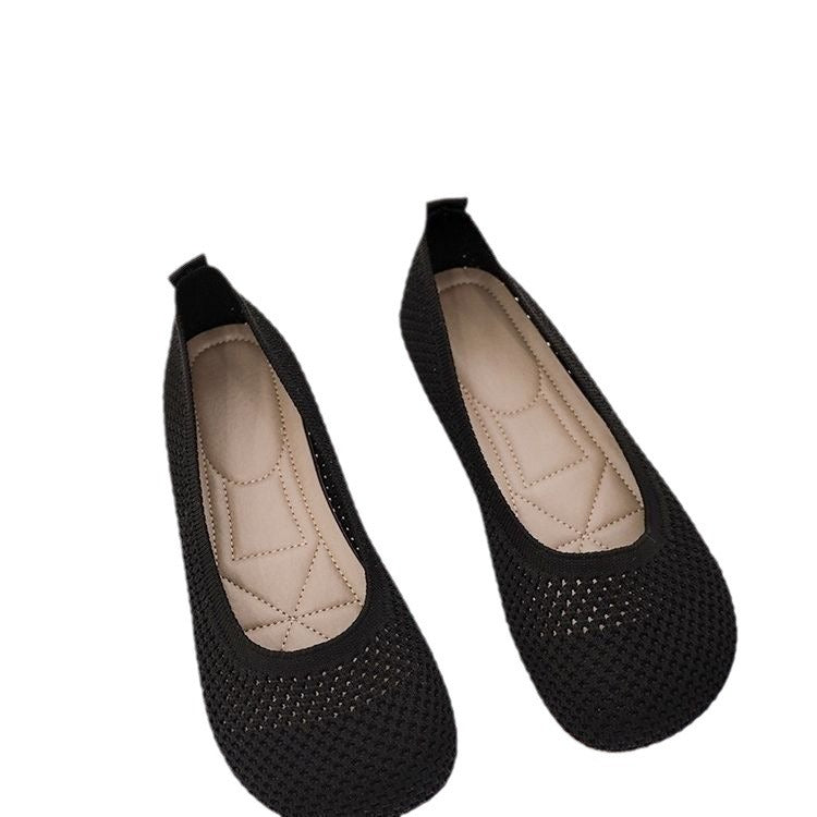 Damen Ballerinas Weich atmungsaktiv Komfort Schuhe