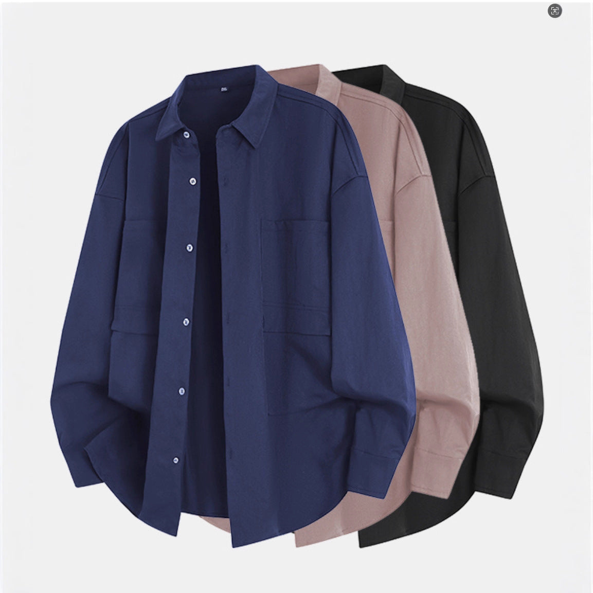 Herren Overshirt Lässig mit Brusttasche Casual - BerlinGlamour