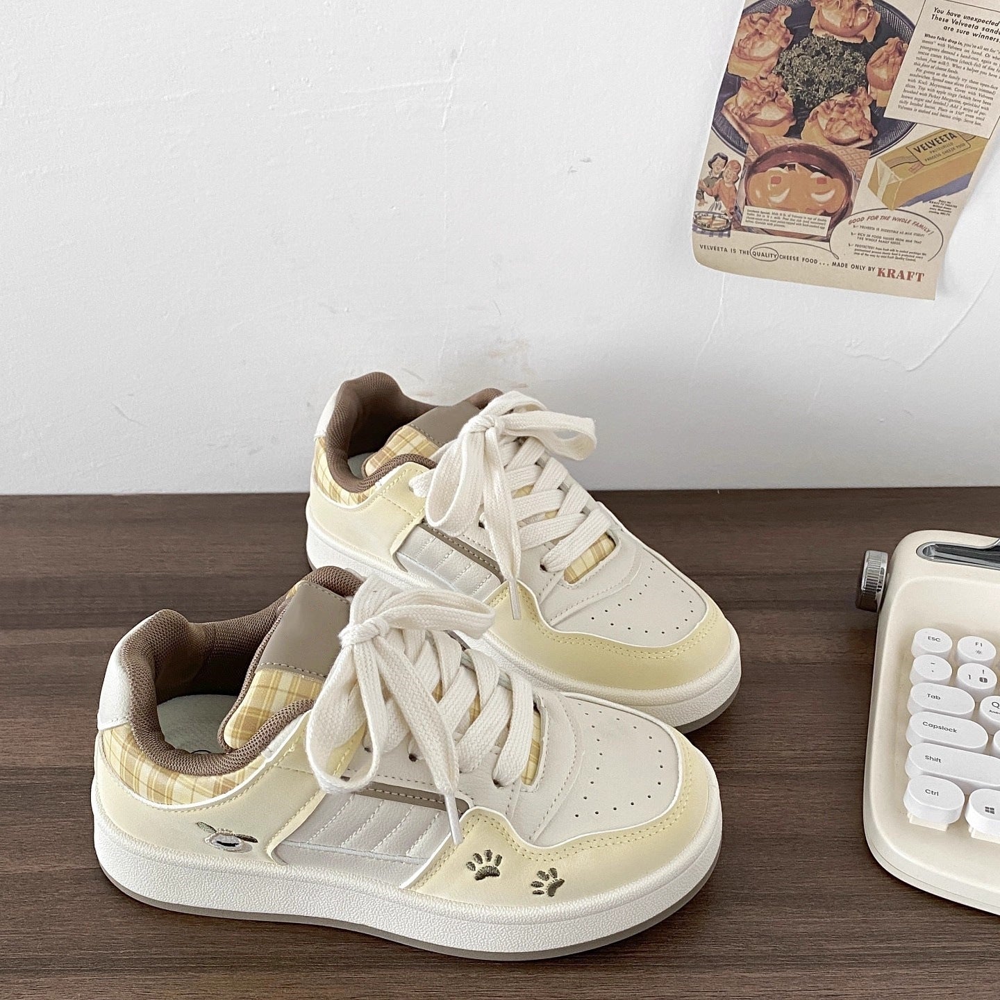 Damen Sneaker Karomuster Bequem Moderne Dämpfung - BerlinGlamour