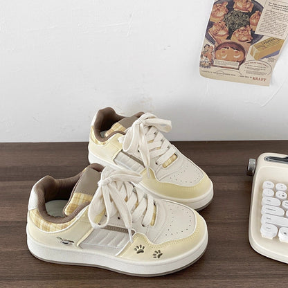 Damen Sneaker Karomuster Bequem Moderne Dämpfung - BerlinGlamour