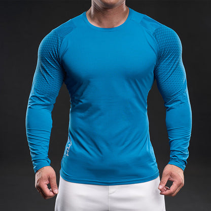 Herren Sportshirt Langarm Atmungsaktiv Funktionsshirt Mesh