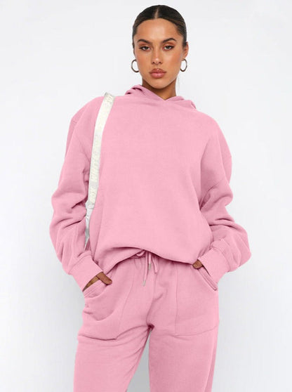 Damen Hoodie Set Oversized Jogger Komfort - BerlinGlamour