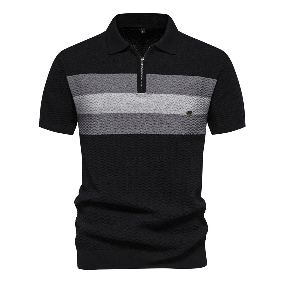 Herren Polo-Shirt Modern Strukturmuster Berlin Style