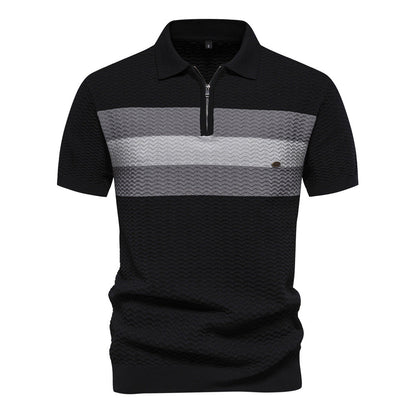 Herren Polo-Shirt Modern Strukturmuster Berlin Style