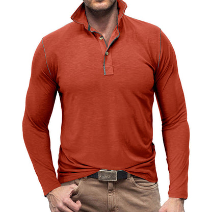 Herren Polohemd Langarm Elegant Hochwertig Qualität