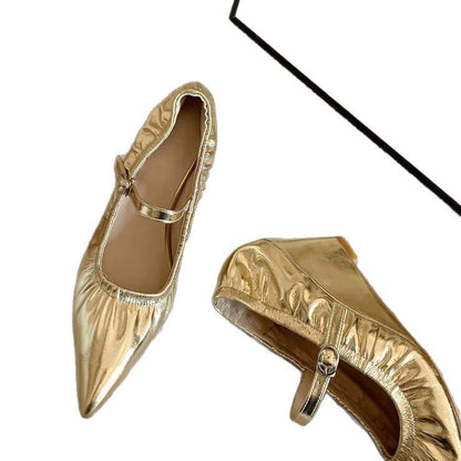 Damen Ballerinas Elegante Satin Schnürung