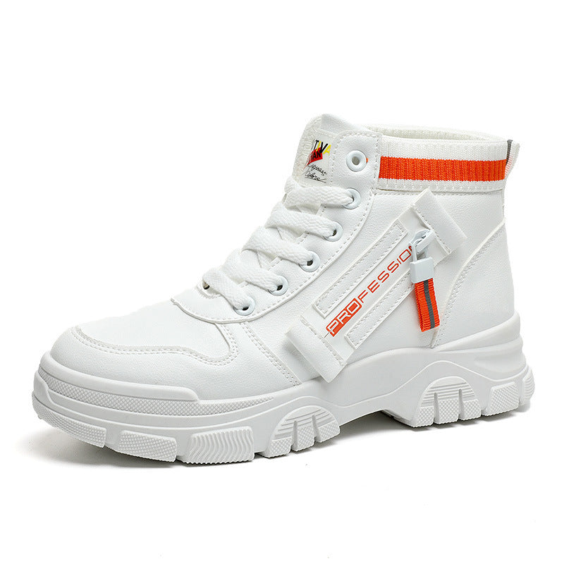 Damen Sneaker Hoch Modisch Atmungsaktiv Reißverschluss - BerlinGlamour