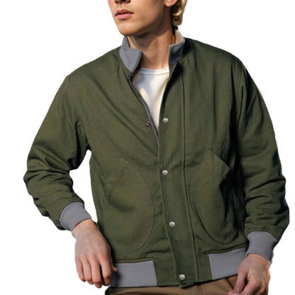 Herren Freizeitjacke Modern mit Taschen und Standkragen