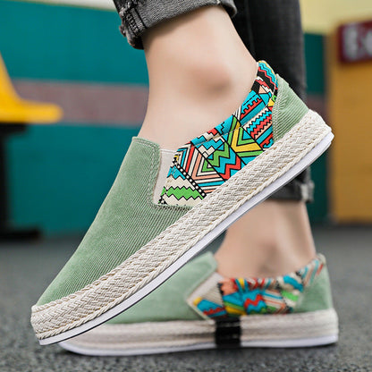 Damen Espadrilles Bunt Ethno Slip-On Sommer Schuhe