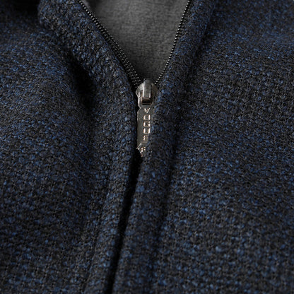 Herren Strickjacke Modern mit hohem Kragen und Taschen