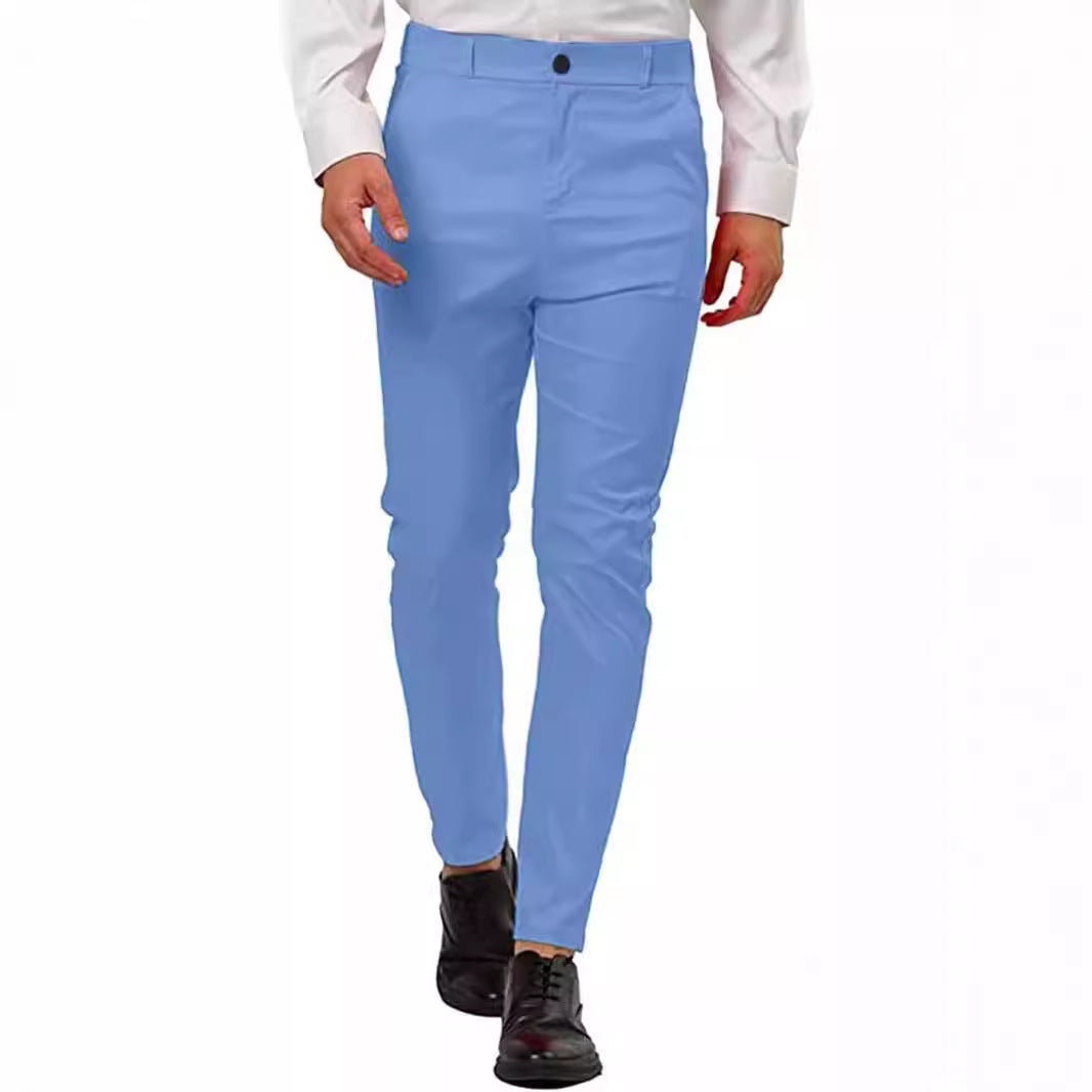 Herren Slim-Fit Hose Modern Elegant Schwarz
