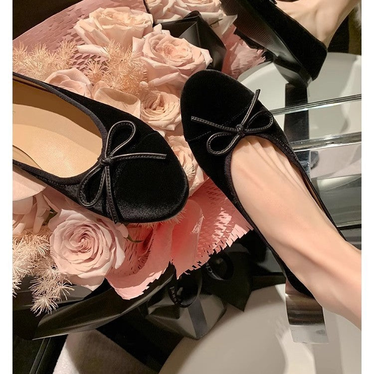 Damen Ballerinas Bequem Schnürsenkel Elegante Schleife