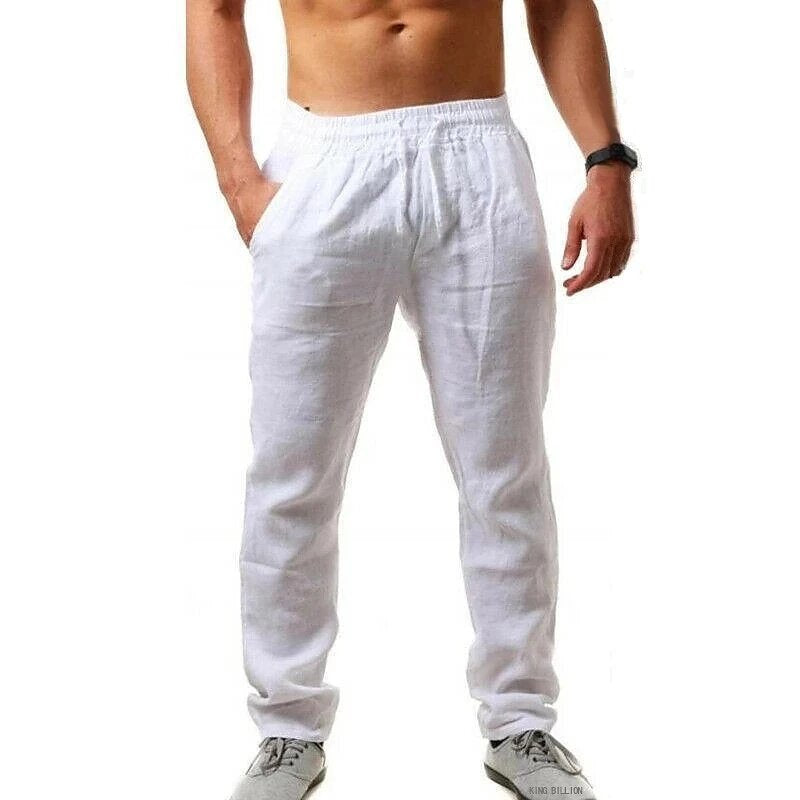 Herren Leinenhose Elastisch Bequem Sommerhose - BerlinGlamour