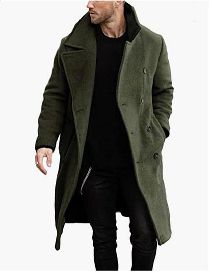 Herren Wollmantel Doppelknebel Modern Berlin Style