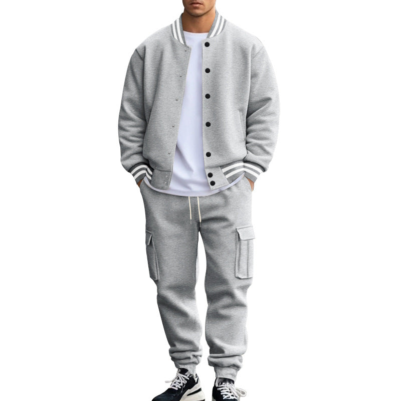 Herren Sport-Outfit Bomberjacke Cargo-Hose Set