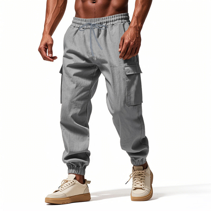 Herren Trainingshose elastisch mit Seitentaschen Sportlich