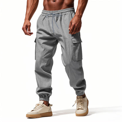 Herren Trainingshose elastisch mit Seitentaschen Sportlich