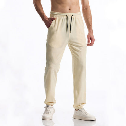 Herren Sport-Hose Bequem Elastisch Streifen-Design