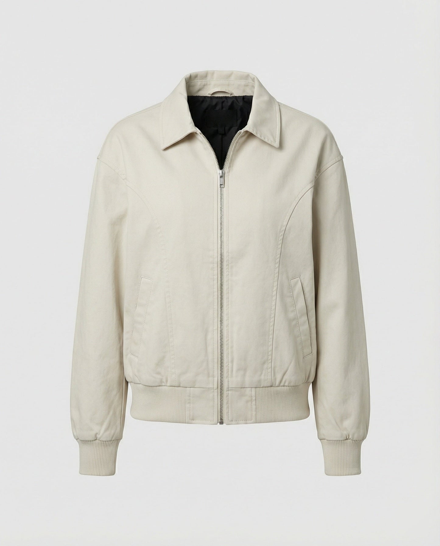 Damen Blousonjacke Leicht Baumwolle Modern mit Elastikbund